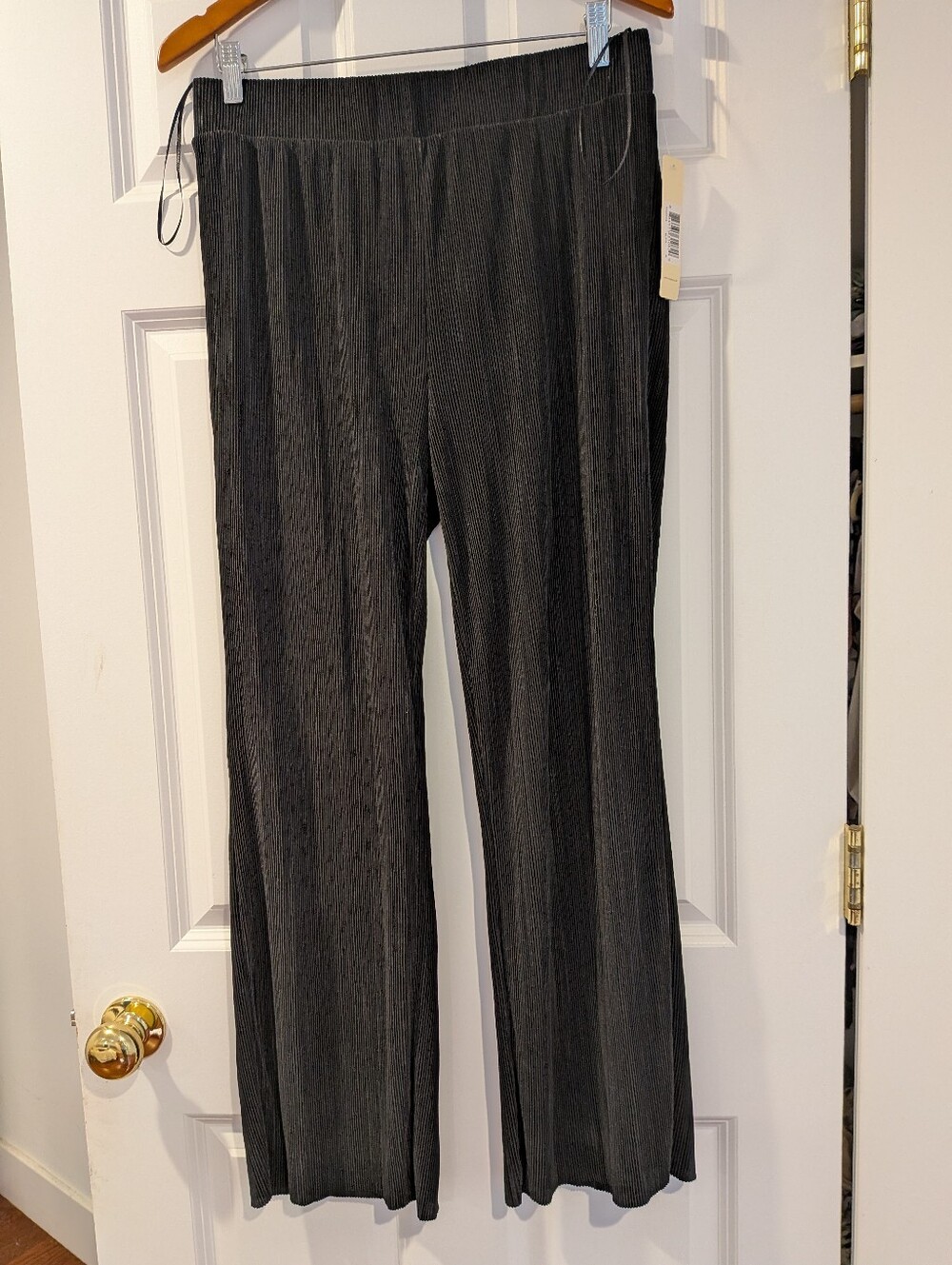 Cyrus Pleated Women’s Black Wide-Leg Pants M